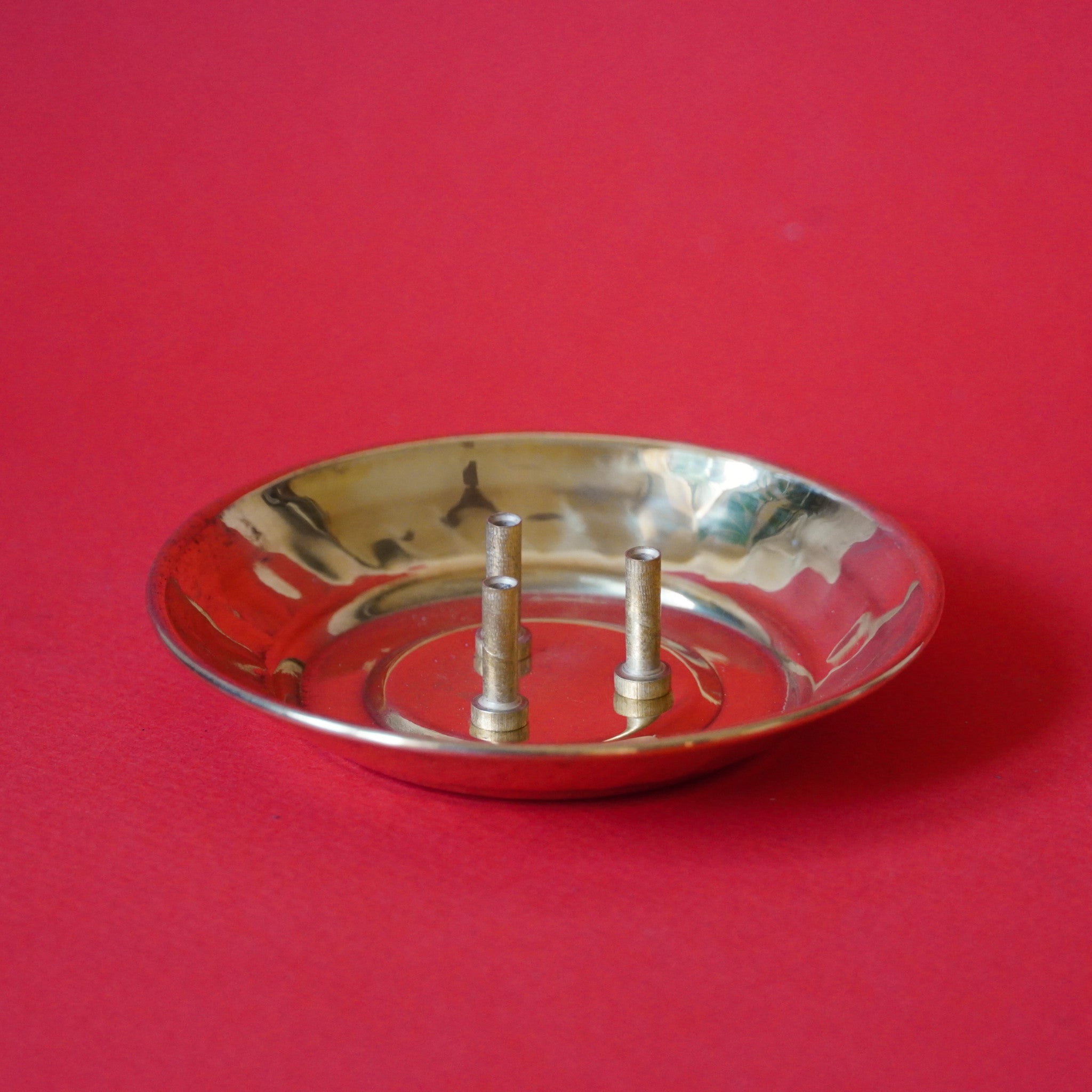 Brass Agarbatti Stand with Ash Catcher | Incense Stick Holder for Pooja