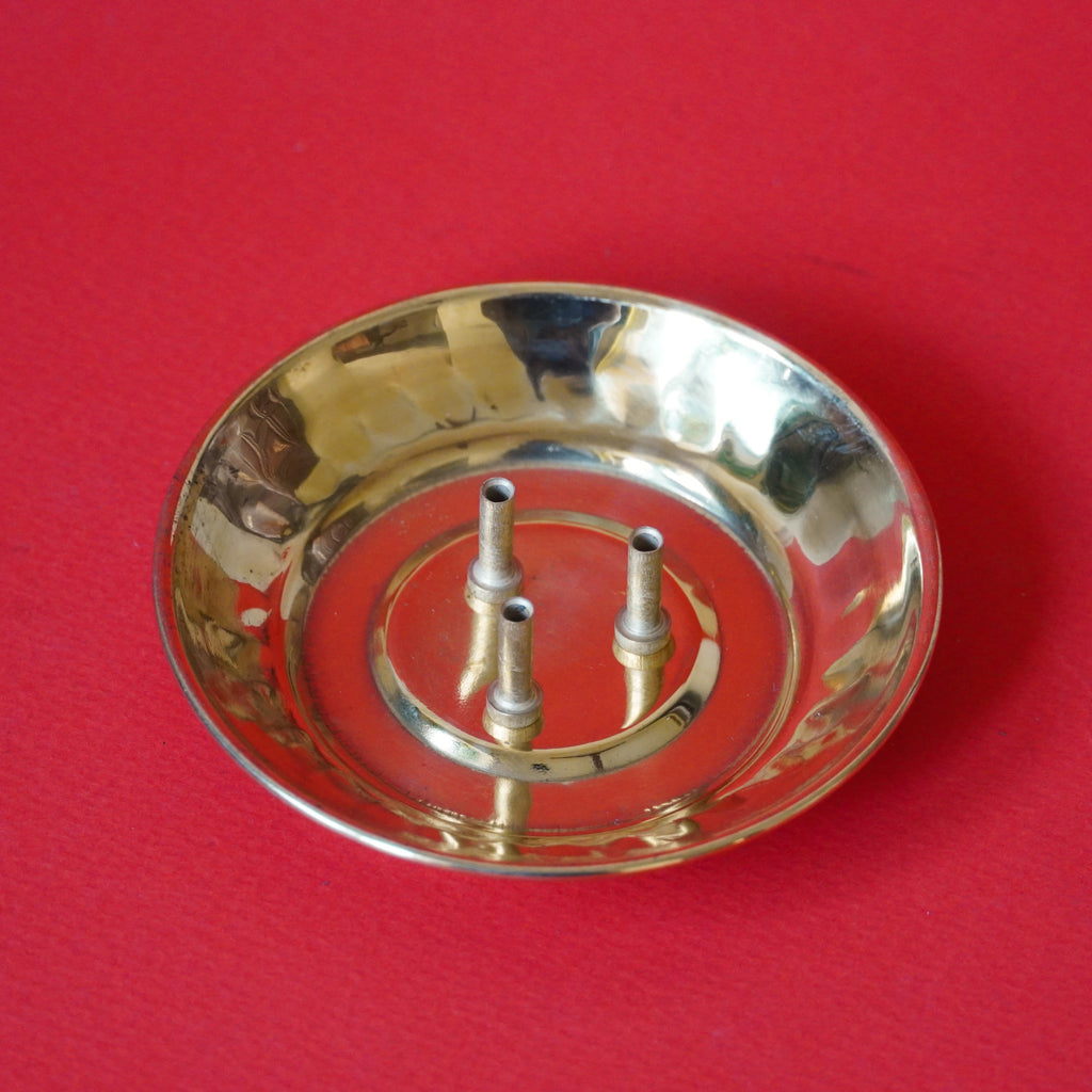 Brass Agarbatti Stand with Ash Catcher | Incense Stick Holder for Pooja
