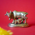 Brass Gomatha Idol | Sacred Kamadhenu Statue - 2 inches
