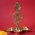Brass Om Vilakku Deepam | Aum Oil Lamp for Pooja