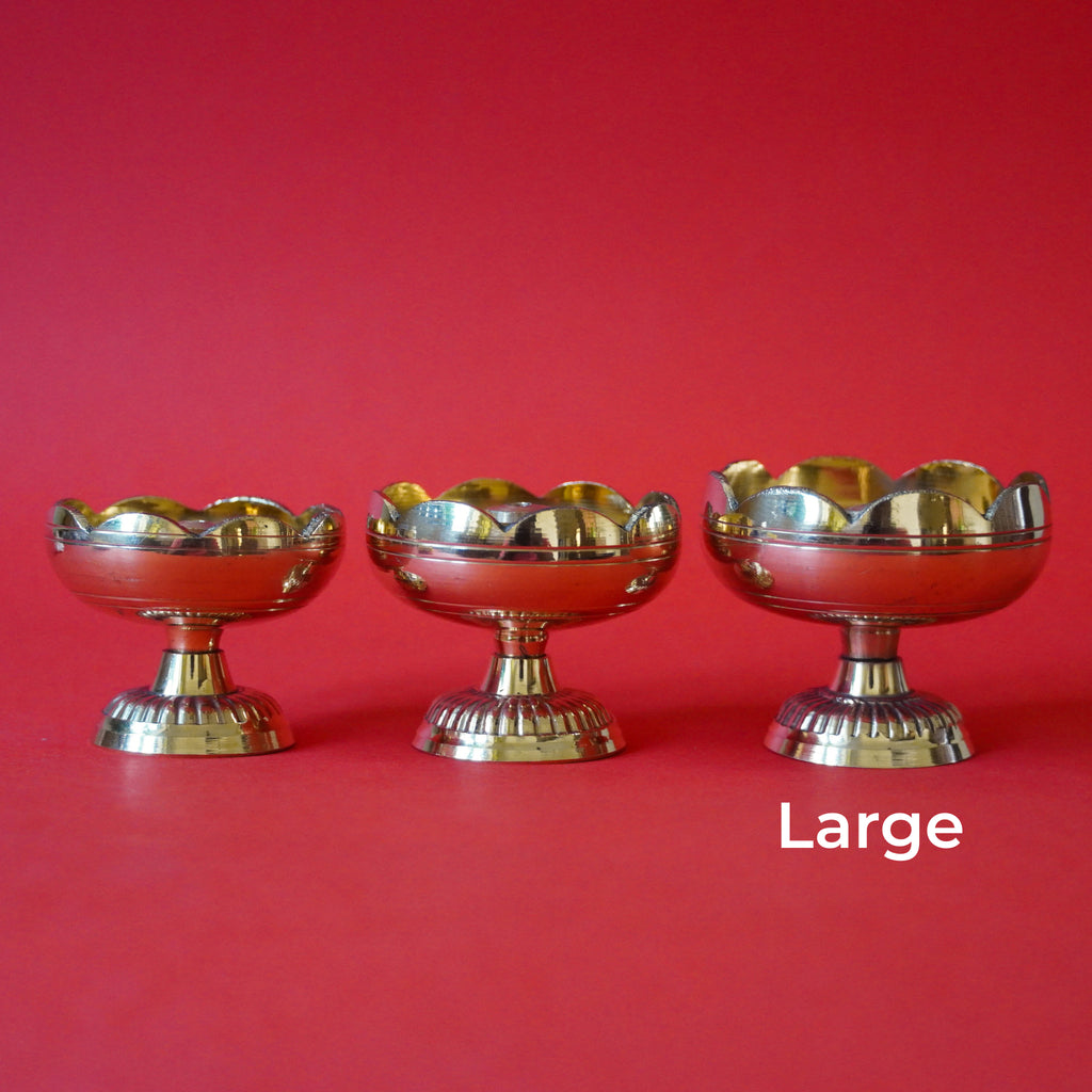Brass Lotus Deepam - Set of 2